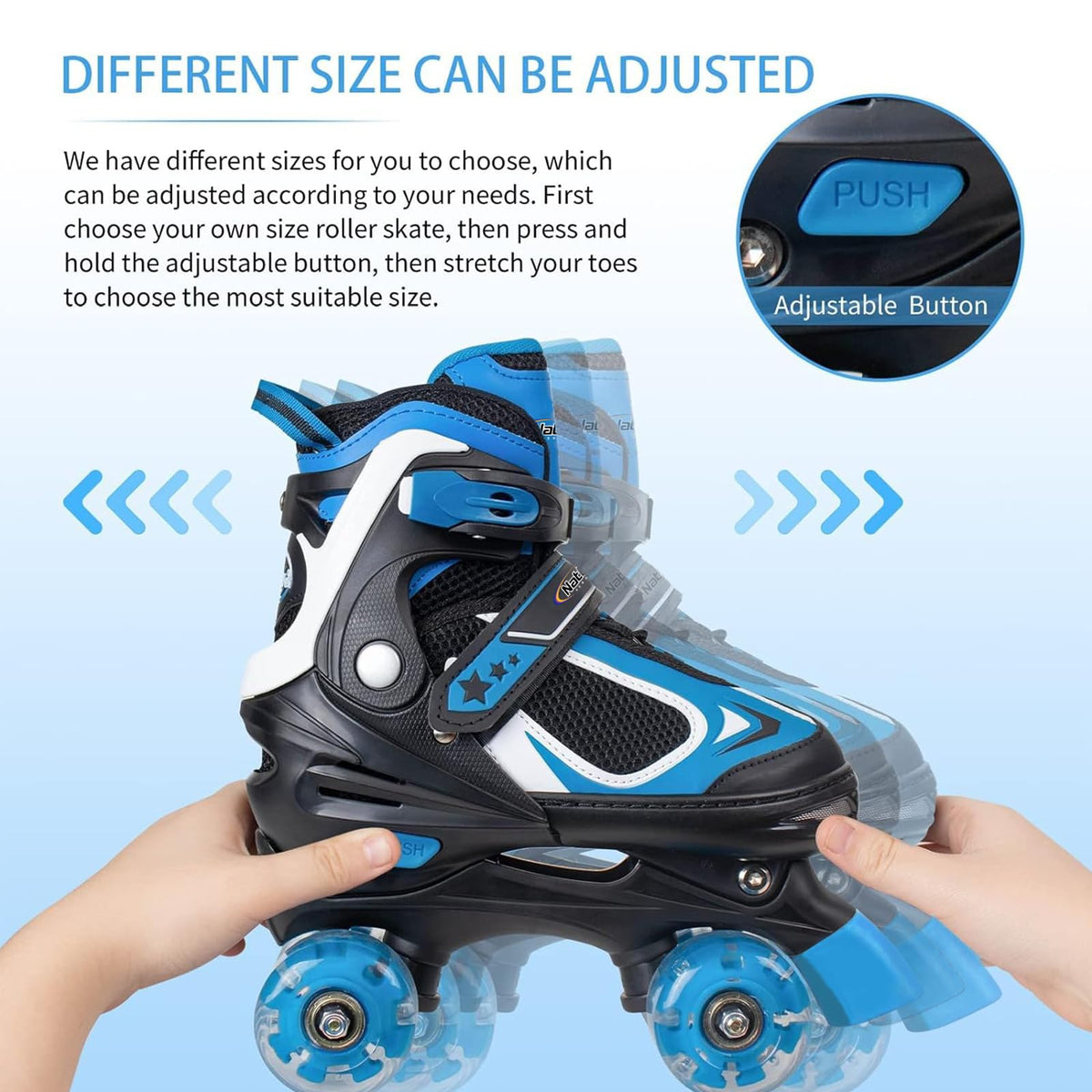 Kids Roller Skates for Boys - Green for Toddler Little Kids Age 4 5 6 7- Adjustable All Light up Wheels Indoor Outdoor Sports Birthday Gift for Son and Grandson