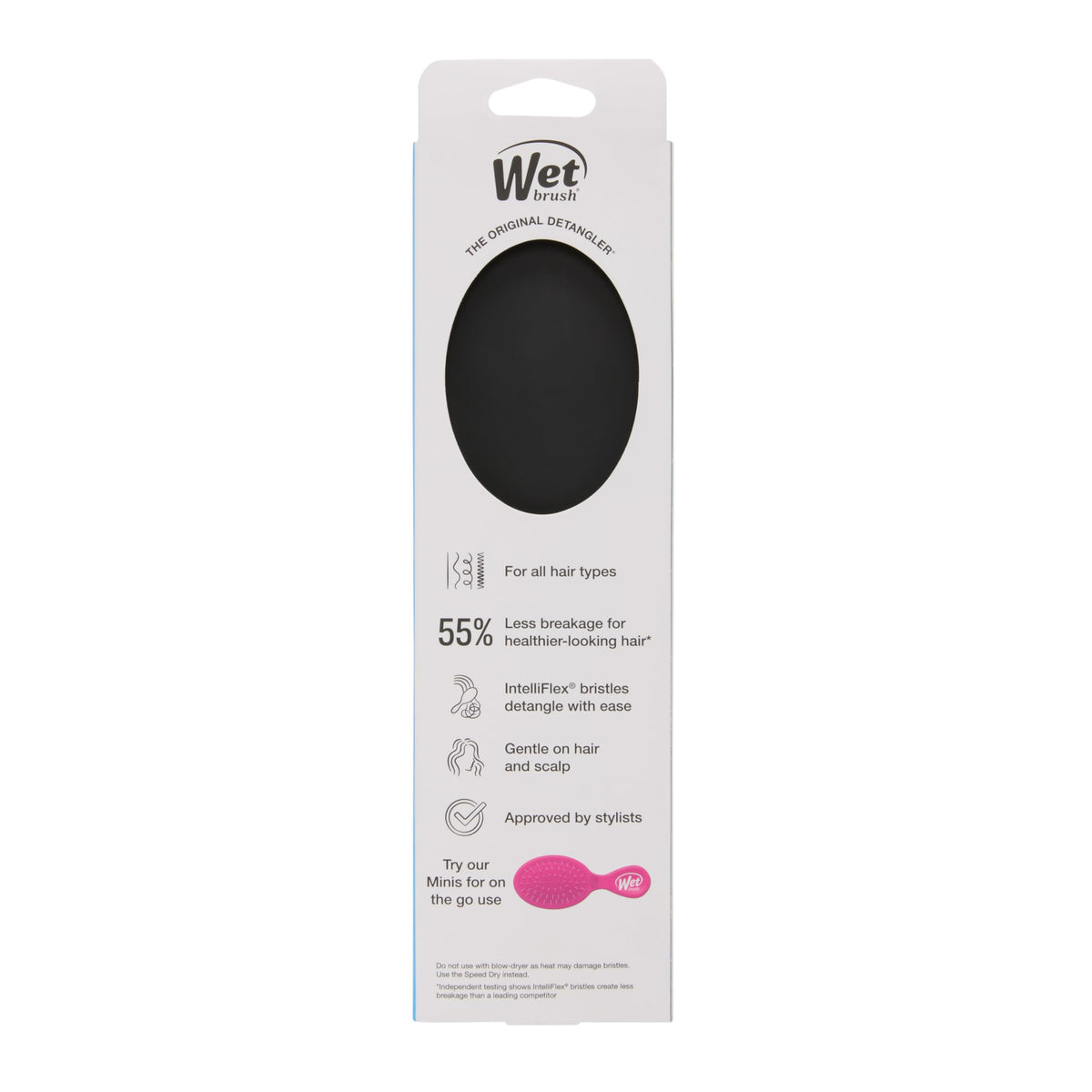 Wet Brush Original Detangler Hair Brush, Black Frost, For All Hair Textures | Ultra-Soft IntelliFlex Bristles Detangle Wet, Dry & Damaged Hair with Less Breakage, Pain-Free Detangling Brush
