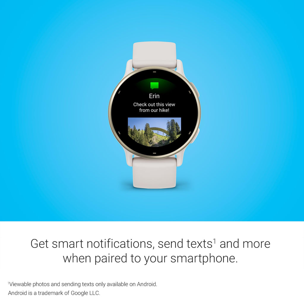 Garmin vívoactive® 5, Health & Fitness GPS Smartwatch, 42mm, Ivory | 24/7 Health Monitoring, Built-In Sports Apps, Sleep Coach, Body Battery™ Energy Monitoring, Workout Benefit & Recovery Time