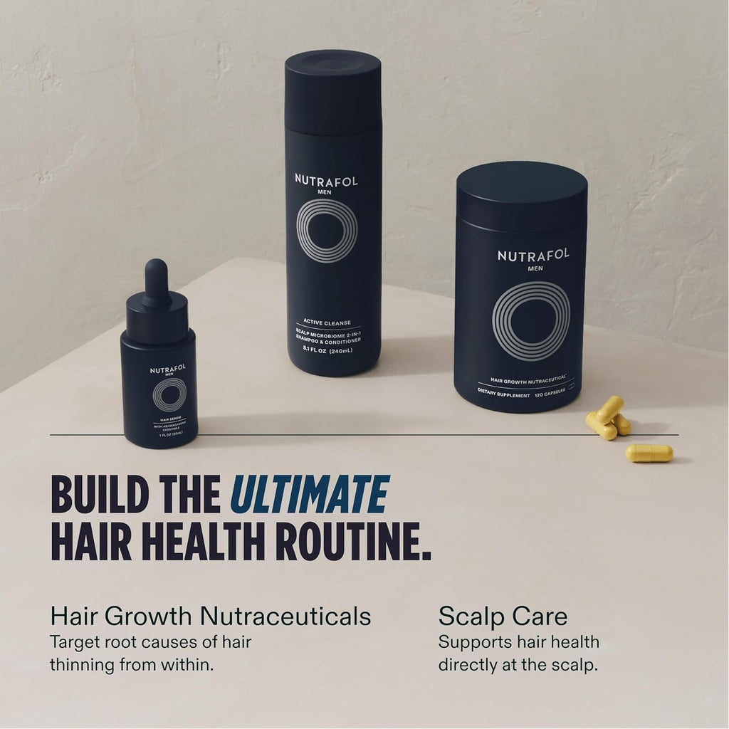 Nutrafol Men Hair Growth Supplements, Ages 18-49, 1-Month Bottle | #1 Dermatologist-Recommended Hair Growth Supplement Brand, Clinically Tested for Visibly Thicker Hair and Scalp Coverage