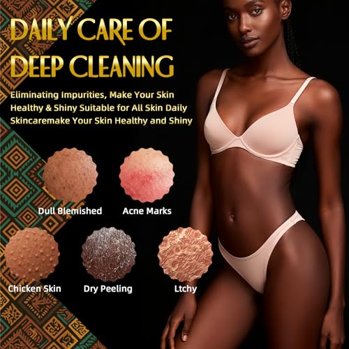 UJFQBH 3 Pack African Net Sponge, African Exfoliating Net Bath Sponge Long Net Bath Sponge Exfoliating Shower Body Scrubber Back Scrubber Skin Smoother,Great for Daily Use (Pink,Yellow,Purple)