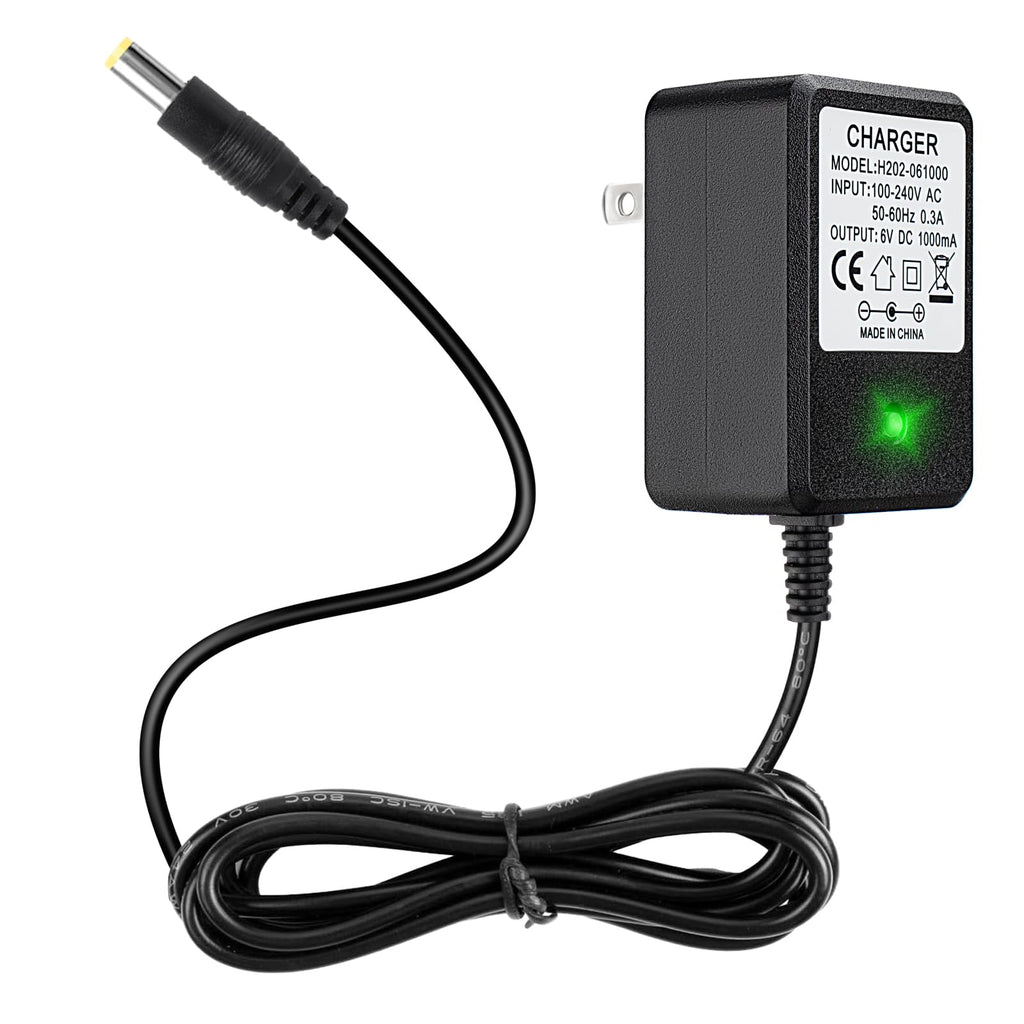 6V Charger for Kids Ride On Car Toys, 6 Volt Battery Charger for Flybar Bumper car/Wrangler SUV Kid Trax Dynacraft Toy Car Jeep ATV Quad (6v Battery Charger)