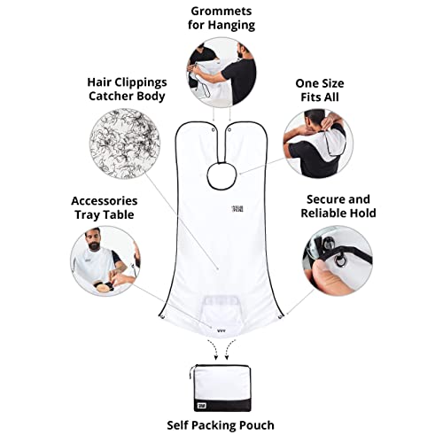 BEARD KING Beard Bib Apron - As Seen on Shark Tank – Gifts for Him, Stocking Stuffers for Men, Mens Gift
