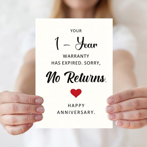 Smithtuy Funny 1st Anniversary Card, Anniversary Card Gifts for Men Women | Wedding Anniversary Cards Gifts for Husband Wife Couples, 1 Year Anniversary Cards Gifts for Boyfriend Girlfriend Him Her
