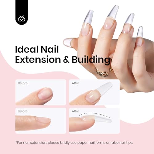 Beetles Hard Gel for Nails Nude Pink, 1 oz 9 in 1 Pink Builder Nail Gel | High Hardness for Sculpting, Nail Extension and Building, Protection Durable for Salon, UV LED Lamp Cured, DIY Art Manicure
