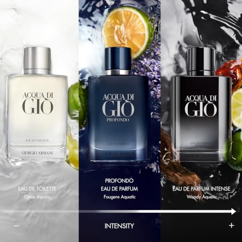 Armani Beauty Acqua di Giò Eau de Toilette - Fresh Aquatic Mens Cologne | Fragrance with Bergamot, Marine Notes & Cedarwood - Long Lasting Clean & Citrusy Mens Scent - Perfect for Everyday Wear