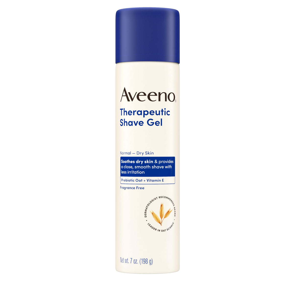Aveeno Therapeutic Shave Gel for Women & Men, Fragrance-Free, 7 oz | Shave Gel with Prebiotic Oat & Vitamin E, For Smooth Shave With Less Irritation, Soothes Dry, Sensitive Skin