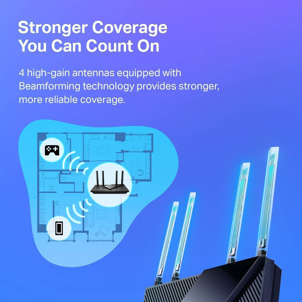 TP-Link AX1800 WiFi 6 Router (Archer AX21 V5) | Dual Band Wireless Internet, Gigabit, Easy Mesh, Works with Alexa - A Certified for Humans Device