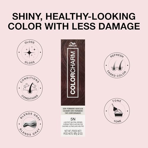 COLORCHARM Demi Permanent Hair Color - Gloss, Refresh & Tone - 2 Fl Oz | Shea Butter | Free of ammonia, gluten, parabens, and animal-derived ingredients.