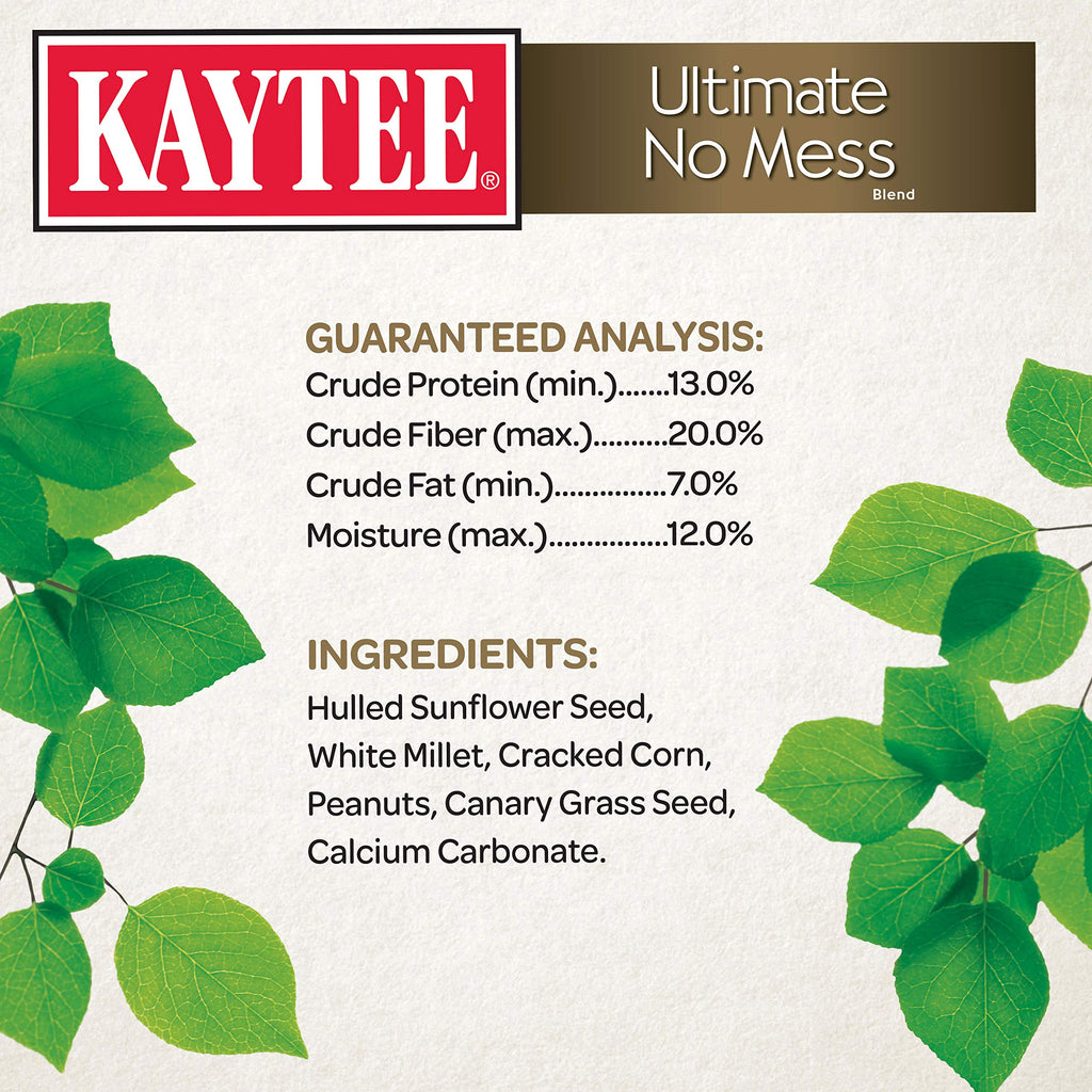 Kaytee Ultimate No Mess Wild Bird Seed, 9.75 Pounds | No Hulls, Less Mess Bird Seed Blend, 100% Edible Bird Seed Blend, Less Waste Around Feeders, Cleaner Backyard Feeding