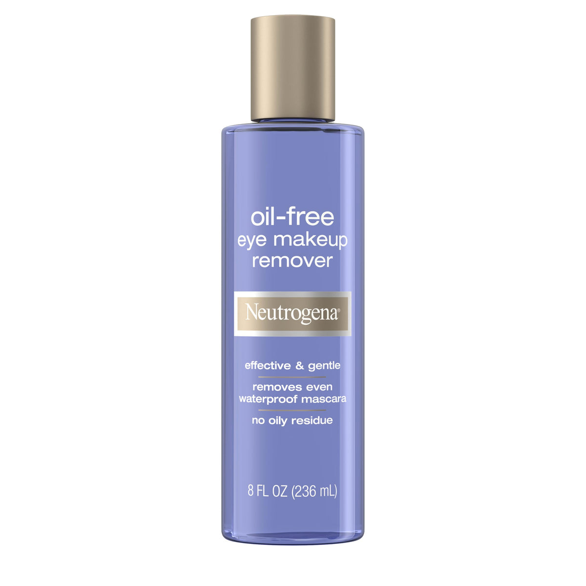 Neutrogena Oil-Free Eye Makeup Remover, 8 fl. oz | Gentle Cleanser for Sensitive Eyes, Dissolves Waterproof Mascara, Non-Greasy, Dermatologist & Ophthalmologist Tested
