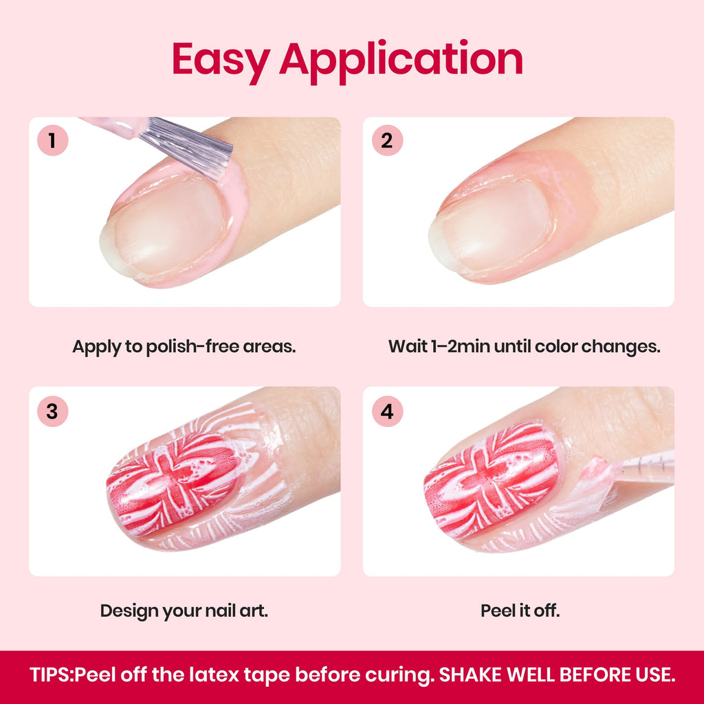 Beetles Liquid Latex for Nails 15 ml Peel-Off Nail Polish Cuticle Guard | Plastic Care Stick Nails Design Air-Dry Barrier for Protector Fingers