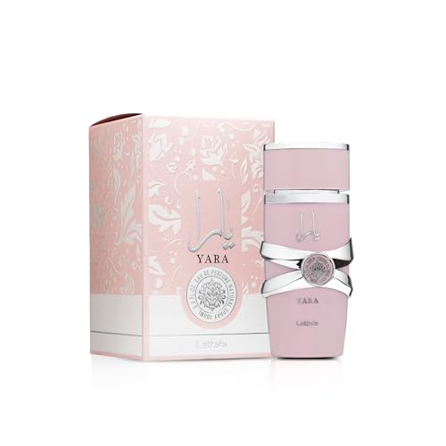 Lattafa Yara - Vanilla, Gourmand, Fruity, Floral - Eau de Parfum Long-Lasting Fragrance for Women, 3.40 Ounce / 100 ml