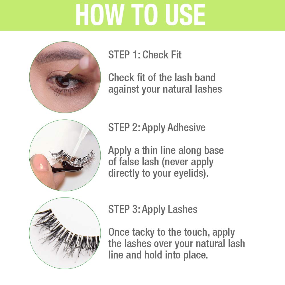 DUO Brush-On Clear Lash Glue –Waterproof Strip Lash Adhesive with Vitamins A, C & E, Long Lasting Eyelash Glue, 0.18 oz, 1 Pack