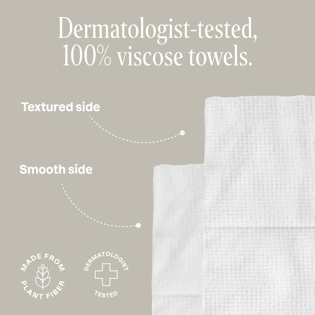 Cliganic Face Towels XL, Disposable Makeup Remover, Soft Dry Wipes, 50 ct | Ultra-Absorbent, Gentle Facial Cloths for All Skin Types, Hypoallergenic, Lint-Free Cleansing, Pamper Your Face, Feel Fresh