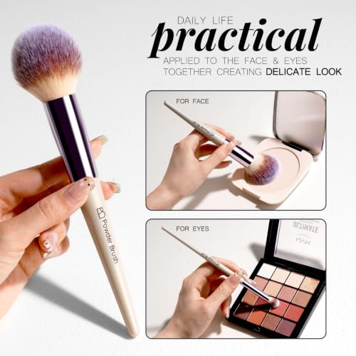 BS-MALL Makeup Brush Set 18 Pcs Professional Foundation Powder Concealers Eyeshadow Blush Synthetic Makeup Brushes with Labeled instruction Black Case Upgraded Version
