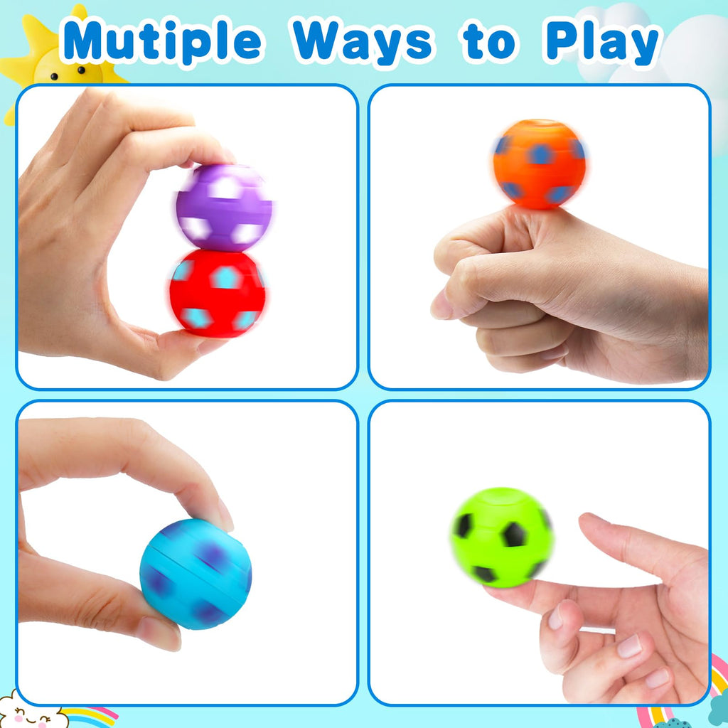 32PCS Fidget Spinner Soccer Balls Halloween Party Favors for Kids 4-8 8-12 | Halloween Goodie Bag Stuffers Non Candy Treats Classroom Treasure Toys Carnival Prize Bulk Pinata Filler Birthday Trinket