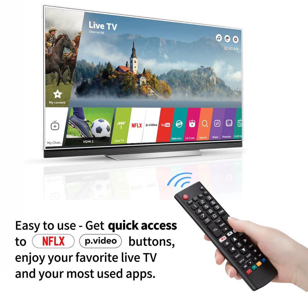 Universal for LG Smart TV Remote Control Replacement with Battery | for All LG OLED 3D Thinq TVs | 1‑Year Warranty | for AKB75095307 AKB75375604 AKB74915305 AK75675304 AKB76040302 AKB76037601