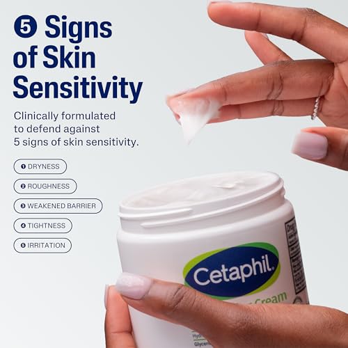 Cetaphil Moisturizing Cream, Face & Body Lotion Dry Sensitive Skin, 20oz | Fragrance-Free, Non-Comedogenic, Non-Greasy, Hydrates Very Dry Sensitive Skin, Dermatologist Recommended, 20 Oz Value Size