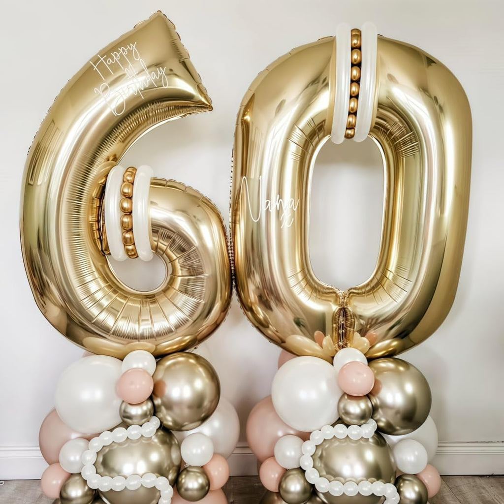 Champagne Gold 13 Balloon Number,40 Inch Light Gold 13 Balloons Big Foil Mylar Helium Number 13 Balloon for Birthday Party Anniversary Decorations