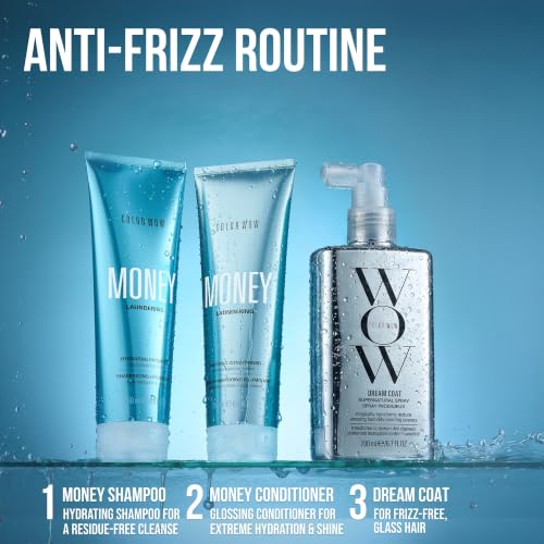 COLOR WOW Dream Coat – Anti-Humidity Frizz Control Spray for Glass Hair | Anti-frizz treatment and humidity-proofing spray delivers glassy-smooth, frizz-free hair. Heat activated, lasts 3-4 shampoos.