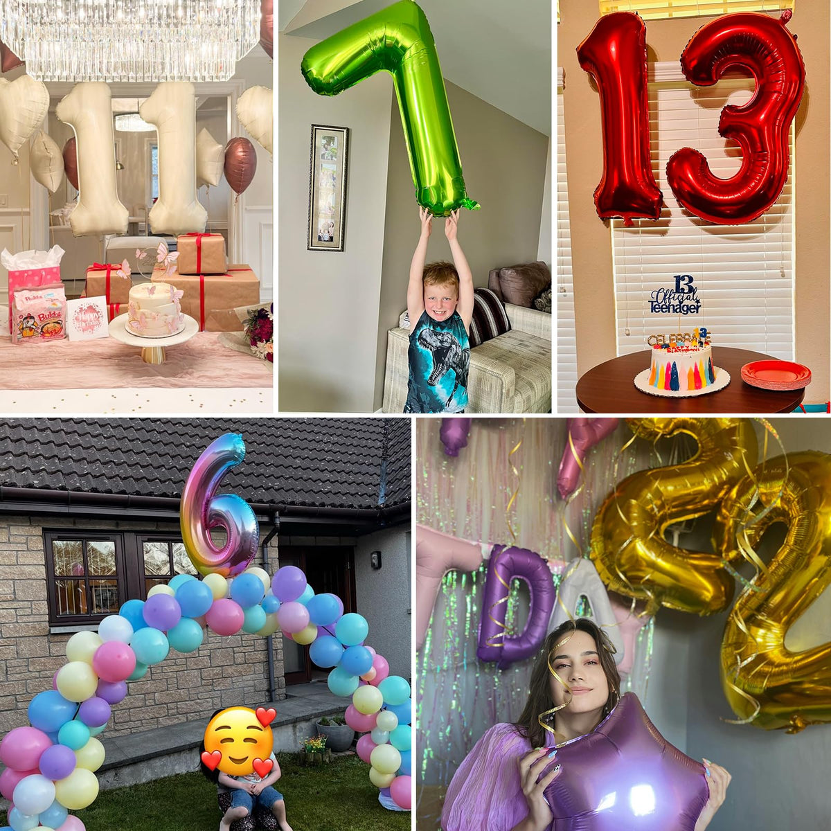 Smlpuame 40 Inch Gold Number 1 Balloon, 1st Birthday Decoration Boys Girls | Large Self Inflating Number Balloons, Mylar Foil Helium Balloon for Women Men Party Anniversary Supplies Reusable
