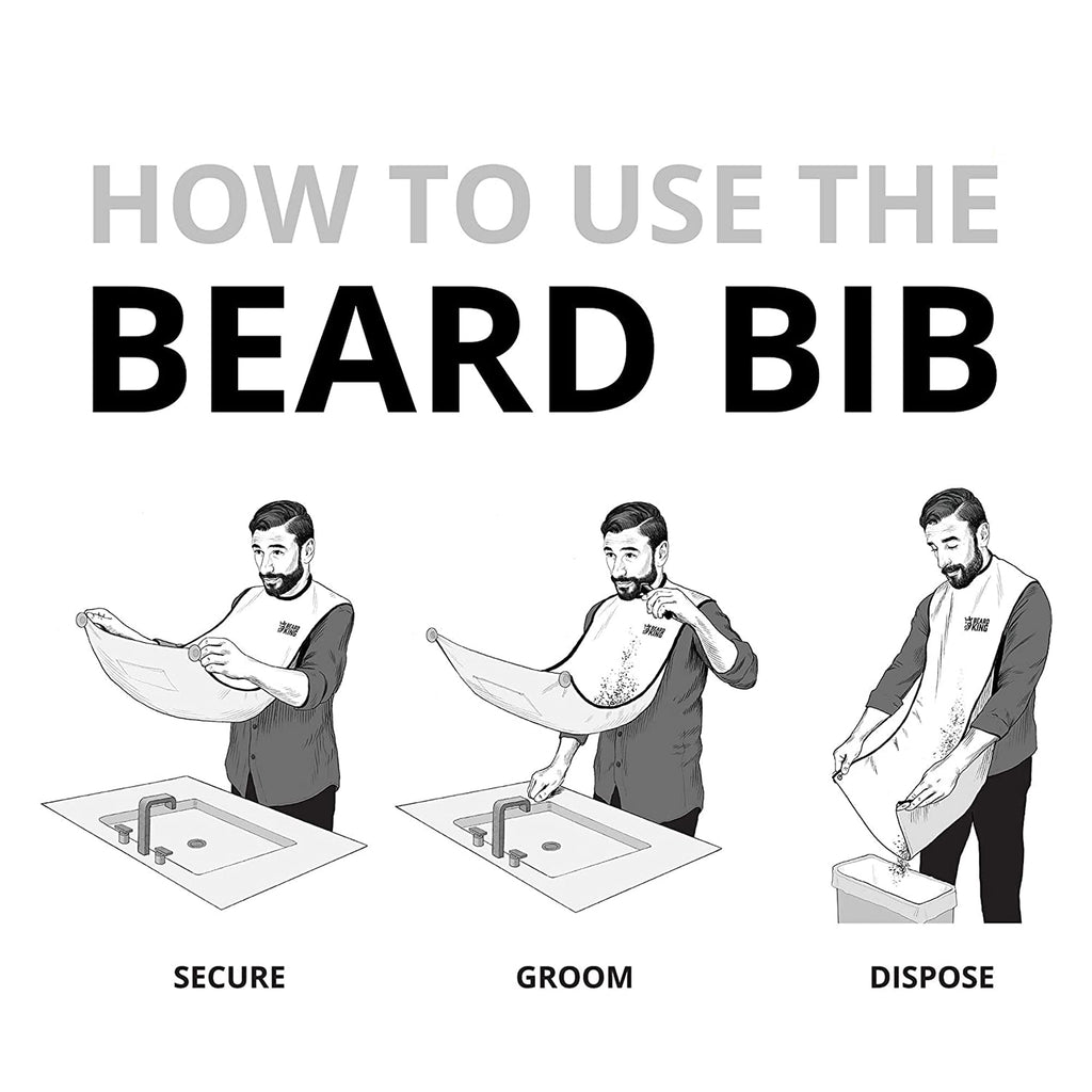 BEARD KING Beard Bib Apron - As Seen on Shark Tank – Gifts for Him, Stocking Stuffers for Men, Mens Gift
