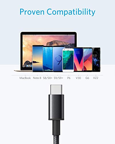 Anker USB A to USB C Cable, USB to USB C Cable(2Pack,3ft,Black) | For iPhone 17 Series, Samsung Galaxy S10 / S10+, LG V30, Beats Fit Pro, and More