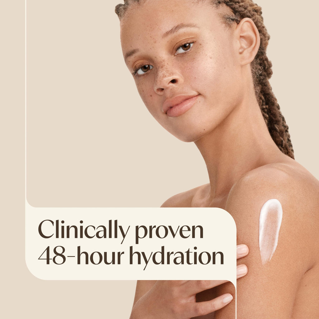 Aveeno Daily Moisturizing Body Lotion, Fragrance-Free, 18 fl. oz | Daily Moisturizing Body Lotion for Normal to Dry Skin, Soothing Prebiotic Oat, Non-Greasy Formula, Non-Comedogenic