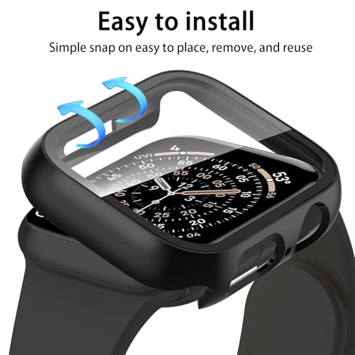 [6 Pack] Case for Apple Watch SE Series 6/5/4 44mm Screen Protector