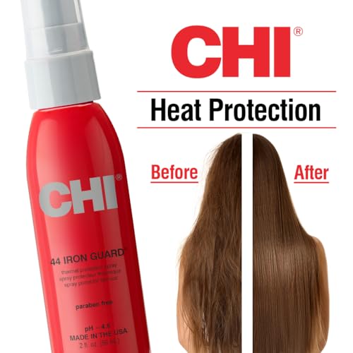 CHI 44 Iron Guard Thermal Protection Spray for Hair, 2 Oz | Heat Damage Shield with Ceramic Minerals, Lightweight Styling Spray, Frizz Control & Shine Enhancer