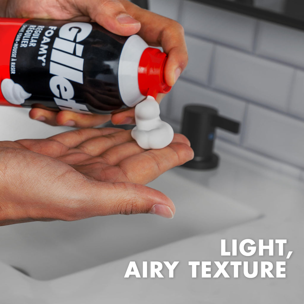 Gillette Foamy Classic Shave Foam for Men, Protection Against Shaving Irritation, Quick and Smooth Shave, shaving cream, 14.9 Oz
