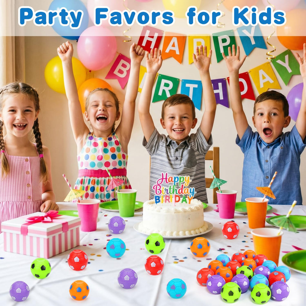 32PCS Fidget Spinner Soccer Balls Halloween Party Favors for Kids 4-8 8-12 | Halloween Goodie Bag Stuffers Non Candy Treats Classroom Treasure Toys Carnival Prize Bulk Pinata Filler Birthday Trinket