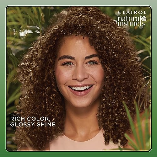 Clairol Natural Instincts Demi-Permanent Hair Dye, 4 Dark Brown | 1 Pack | Ammonia‑Free, Vegan Hair Color with Coconut Oil & Aloe Vera
