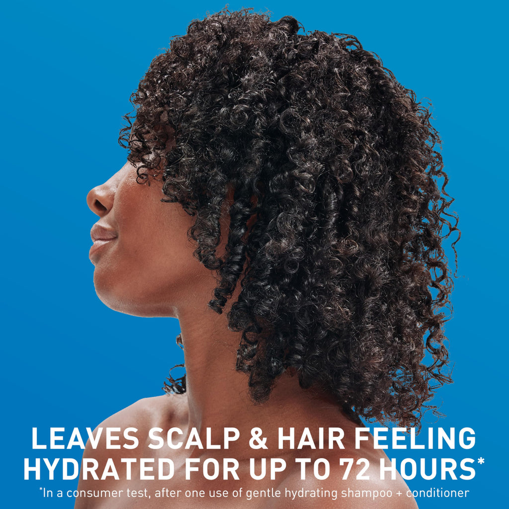 CeraVe Gentle Hydrating Shampoo with Hyaluronic Acid for Hair & Scalp, 12oz | Leaves Hair and Scalp Soft and Healthy-Looking with Ceramides, Niacinamide and A Color Safe Formula
