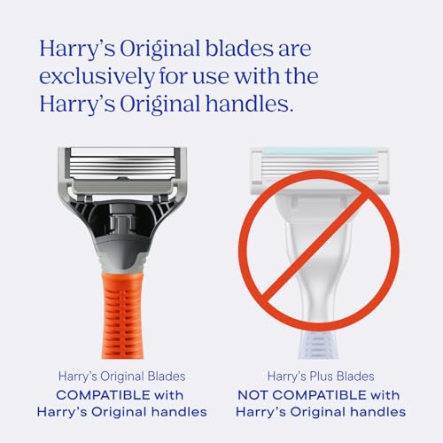 Harry's Original Razor Blades for Men - 10 Count | Premium Razor Blade Refill Cartridges - German Engineered