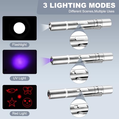 JANHER Cat Laser Pointer Toy, 3 Light Modes, 5 Fun Patterns, Interactive | Interactive pet toy for cats, dogs and birds, encouraging chase play, exercise and indoor fun with engaging light effects