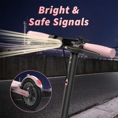 Electric Scooter - 350W/500W Motor, 8.5"/10''Solid Tires, Up to 19/22MPH& 16/21/23Miles Long-Range Portable Commuting Scooter for Adults with Double Braking System