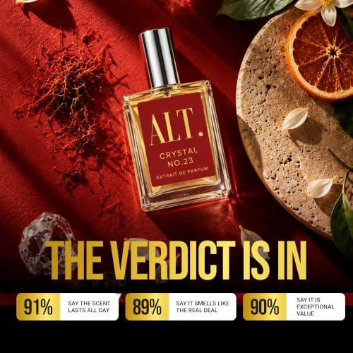 ALT. FRAGRANCES Crystal No. 23 – Inspired by Bac. Roug. 540, Unisex Perfume, Extrait de Parfum, Long Lasting Perfume for Men & Women with Jasmine, Amberwood & Cedar Notes, 60ml