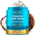 MAREE Deep Conditioning Hair Mask for Damaged Hair - Deep Hydrating Protein | Hair treatment mask for dry hair, hair moisturizer, hair gloss for women, deep conditioner for dry damaged hair, curly mask
