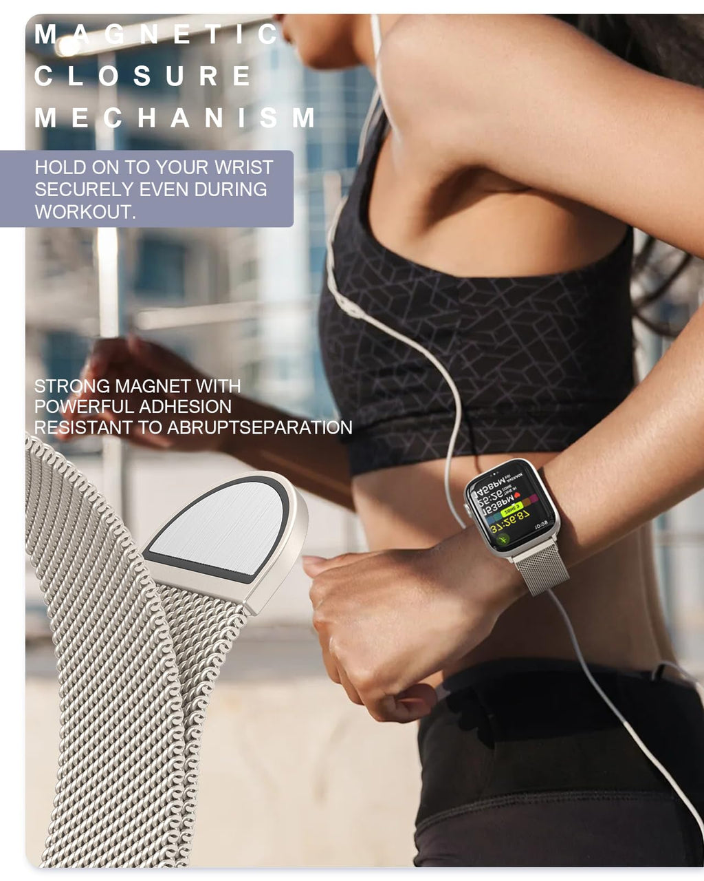 Original Milanese Loop Compatible with Apple Watch Bands for Women & Men | 40/41/42/38mm Stainless Steel Mesh Strap with Magnetic Clasp, Casual & Business, Fits iWatch Series 12 11 10 9 8 7 SE 6 5 4 3