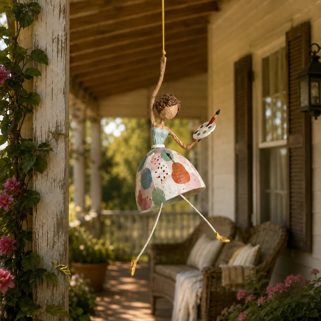 ⏳ Last Day 49% OFF – 🌸 Whimsical Dancing Lady Hanging Ornament | Vintage Folk-Art Décor with Wind-Activated Swaying Design & Playful Dangling Details ✨