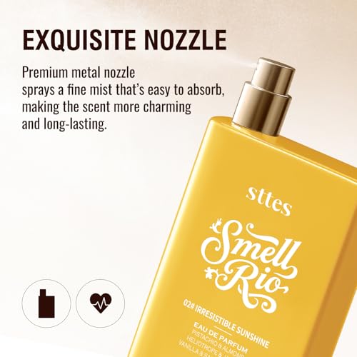 Sttes #02 Irresistible Sunshine Perfumes for Women, Pistachio, Vanilla, Caramel Eau de Parfum, 3.4 fl oz, Sweet Gourmand Fall Fragrance
