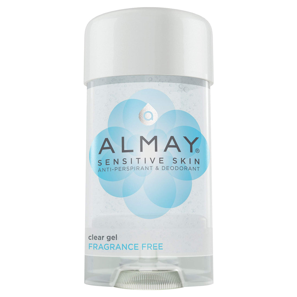 Almay Clear Gel Deodorant and Antiperspirant, Fragrance Free, 2.25 oz | Gentle and hypoallergenic antiperspirant deodorant for sensitive skin. Dermatologist tested. Fragrance free.