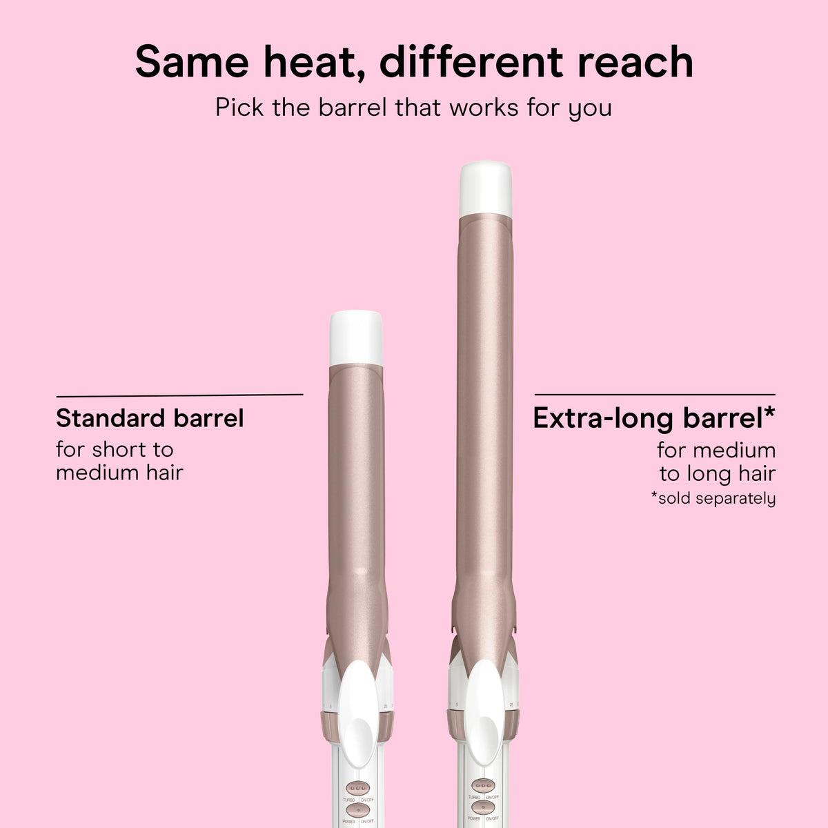 Conair Curling Iron, Double Ceramic, 1-in. Barrel, White/Rose Gold | Hair curler and hair waver for medium to long hair, 30 heat settings, dual voltage, built-in heat protection, auto-off