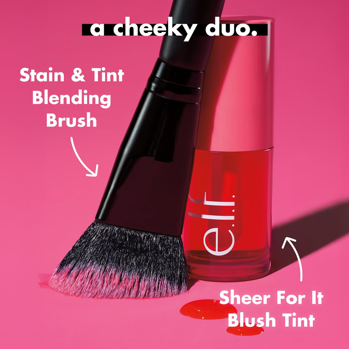 e.l.f. Sheer For It Blush Tint, Cherry Cola | Multi-Use, Long-Lasting Lip & Cheek Makeup, Creates A Natural Flush Finish, Vegan & Cruelty-Free