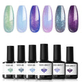 modelones Gel Nail Polish Set Glitter Chameleon 6Colors Blue Green Purple