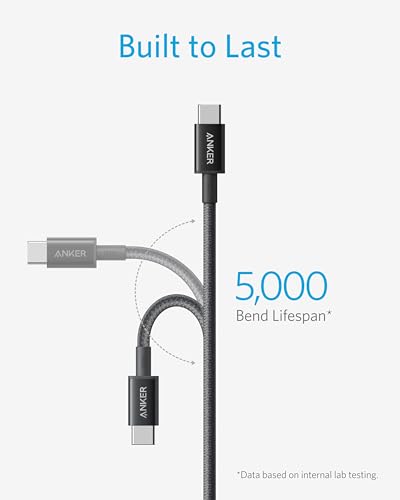 Anker USB C to USB C Cable, 100W Fast Charging Cable (2-Pack, 6 ft, Black) | For iPhone 18 / 17 Series, MacBook Pro 2020, Pixel, and More (Not for Video Output)