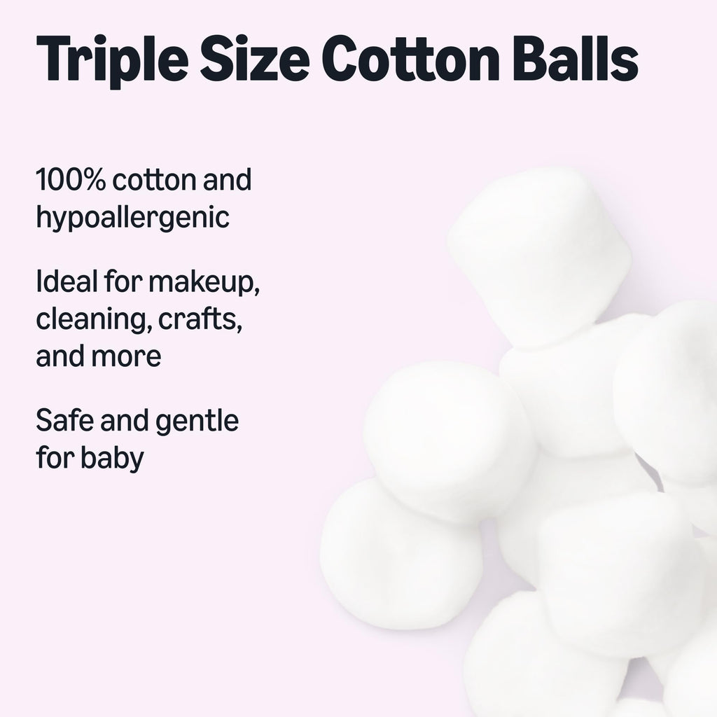 Amazon Essentials Cotton Balls, 200ct, 1-Pack (Previously Amazon Basics)