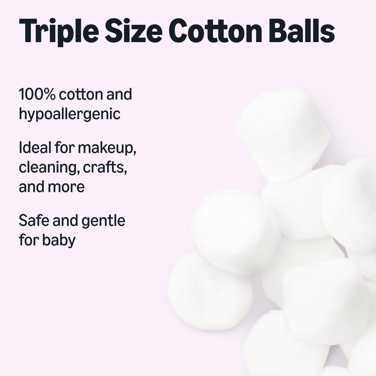 Amazon Essentials Cotton Balls, 200ct, 1-Pack (Previously Amazon Basics)